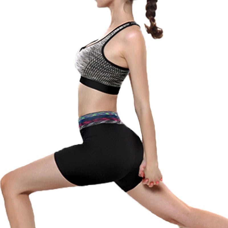 Breathable Sports Bra Top Fitness Women Brassiere Shockproof Padded Sport Bra Top Running Athletic Gym Push Up Bras Anti-sweat