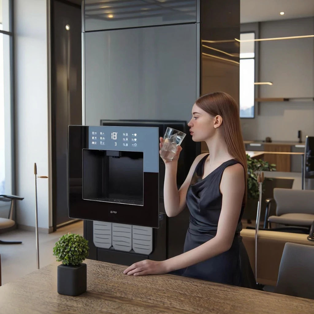 Built-in Stainless Steel Hot & Cold Direct Drinking Water Machine Electronic Refrigeration OEM Brand Guangdong Origin Hotel Use