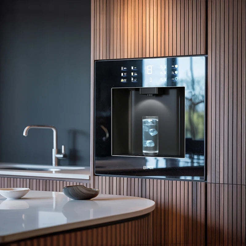 Built-in Stainless Steel Hot & Cold Direct Drinking Water Machine Electronic Refrigeration OEM Brand Guangdong Origin Hotel Use