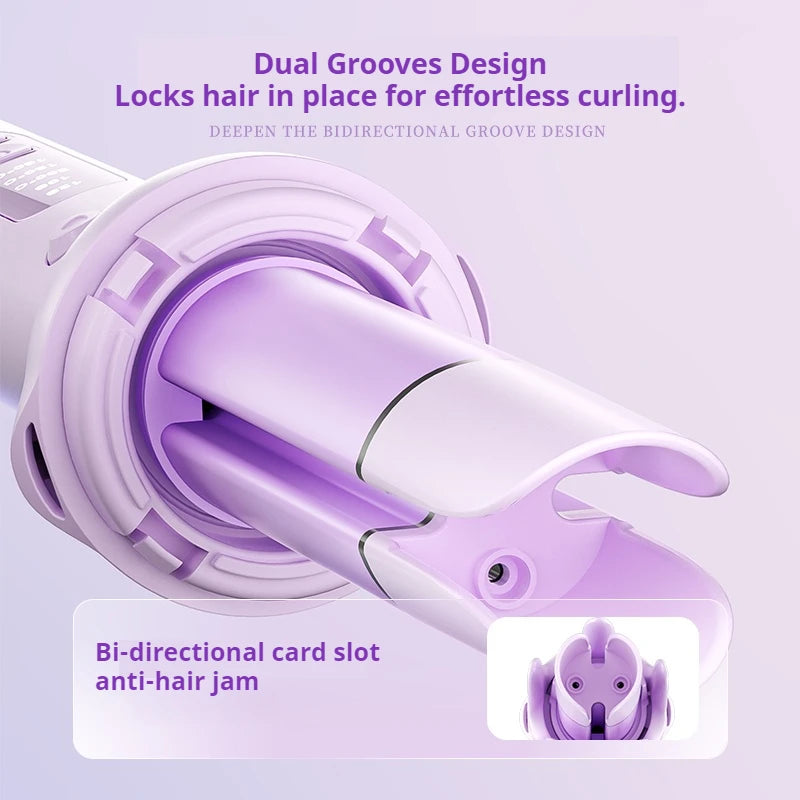 Automatic Curling Iron 4 in 1 Hair Styler 32MM Curling Wand with Negative Ion Auto Rotating Hair Curler for Waves Straightening