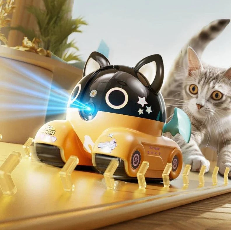 LYNHURD 4G Wifi pet companion robot toy with HD camera for cats and dogs, featuring a sleek design and interactive features.