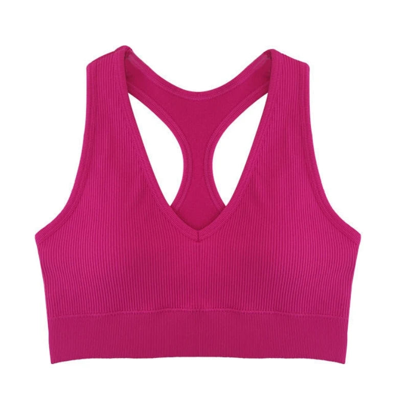 2Pcs/Set Seamless Bras For Women Sports Padded Seamless Underwear Y-Shaped Back Wireless Bra Breathable Lingerie