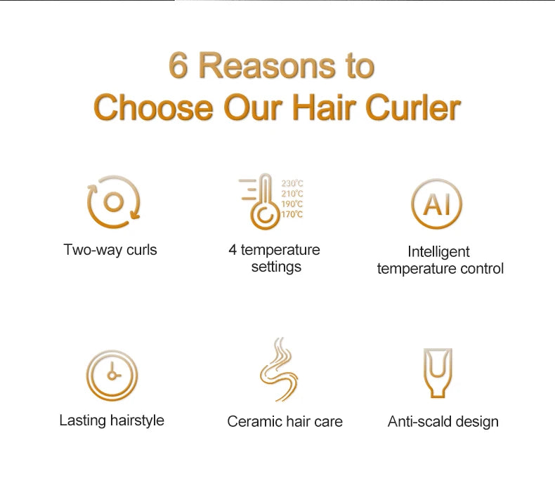 Auto Rotating Ceramic Hair Curler Automatic Curling Iron Styling Tool Hair Iron Curling Wand Air Spin and Curl Curler Hair Waver