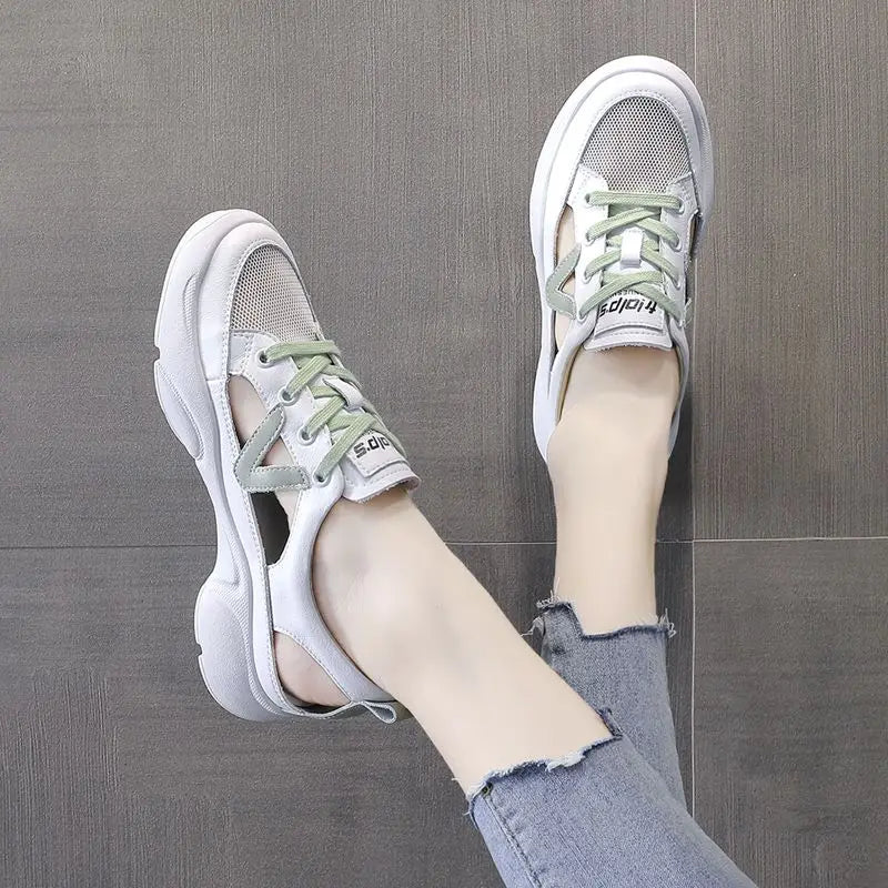 Women's Shoes On Offer With Stylish Cute Fashion Flat Casual Low Shoe Female Comfortable And Elegant Designer Summer White