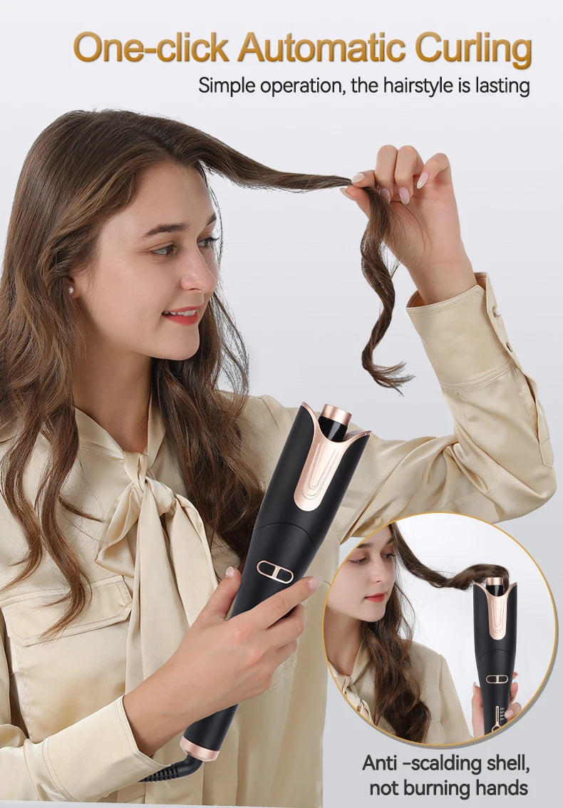 Auto Rotating Ceramic Hair Curler Automatic Curling Iron Styling Tool Hair Iron Curling Wand Air Spin and Curl Curler Hair Waver