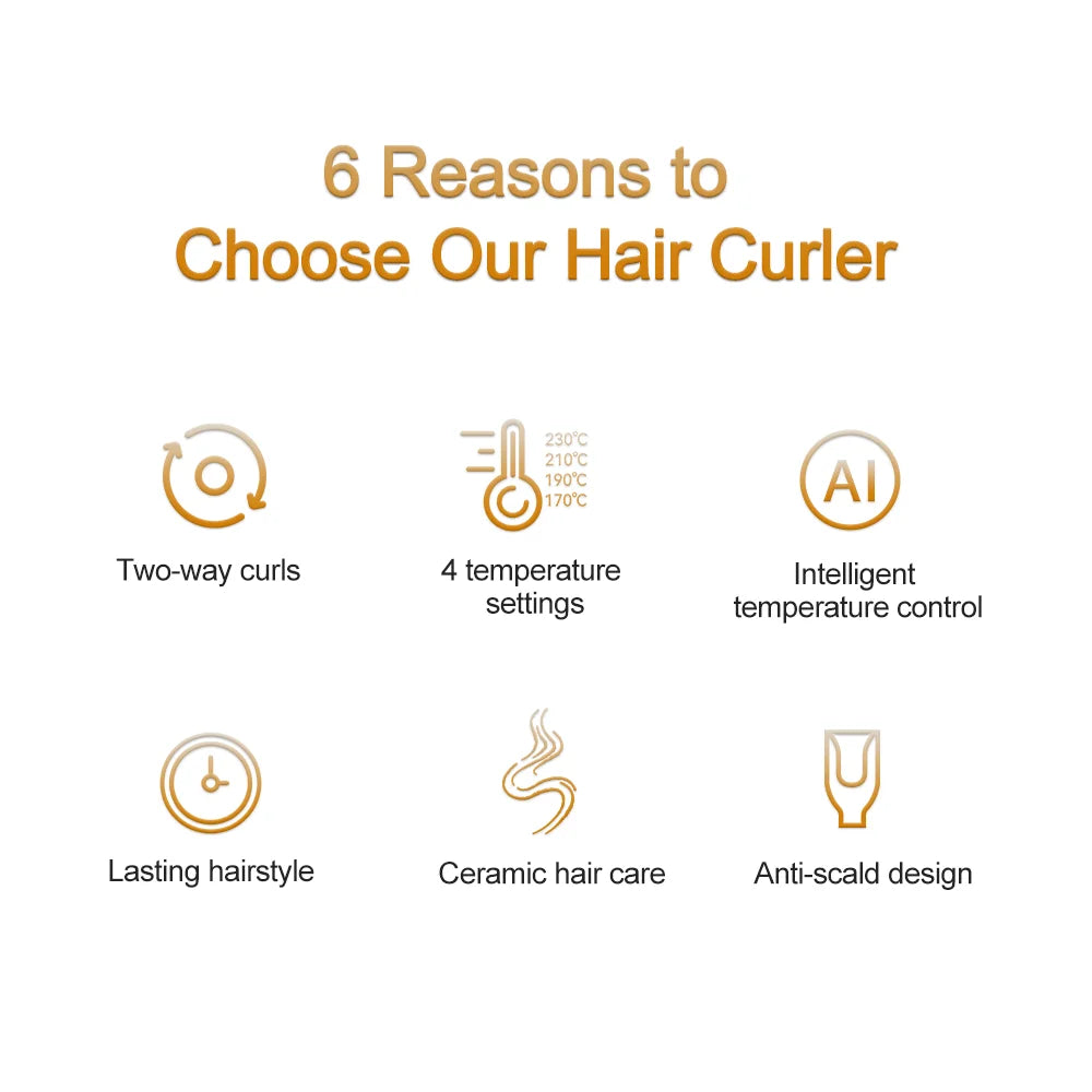 Auto Rotating Ceramic Hair Curler Automatic Curling Iron Styling Tool Hair Iron Curling Wand Air Spin and Curl Curler Hair Waver