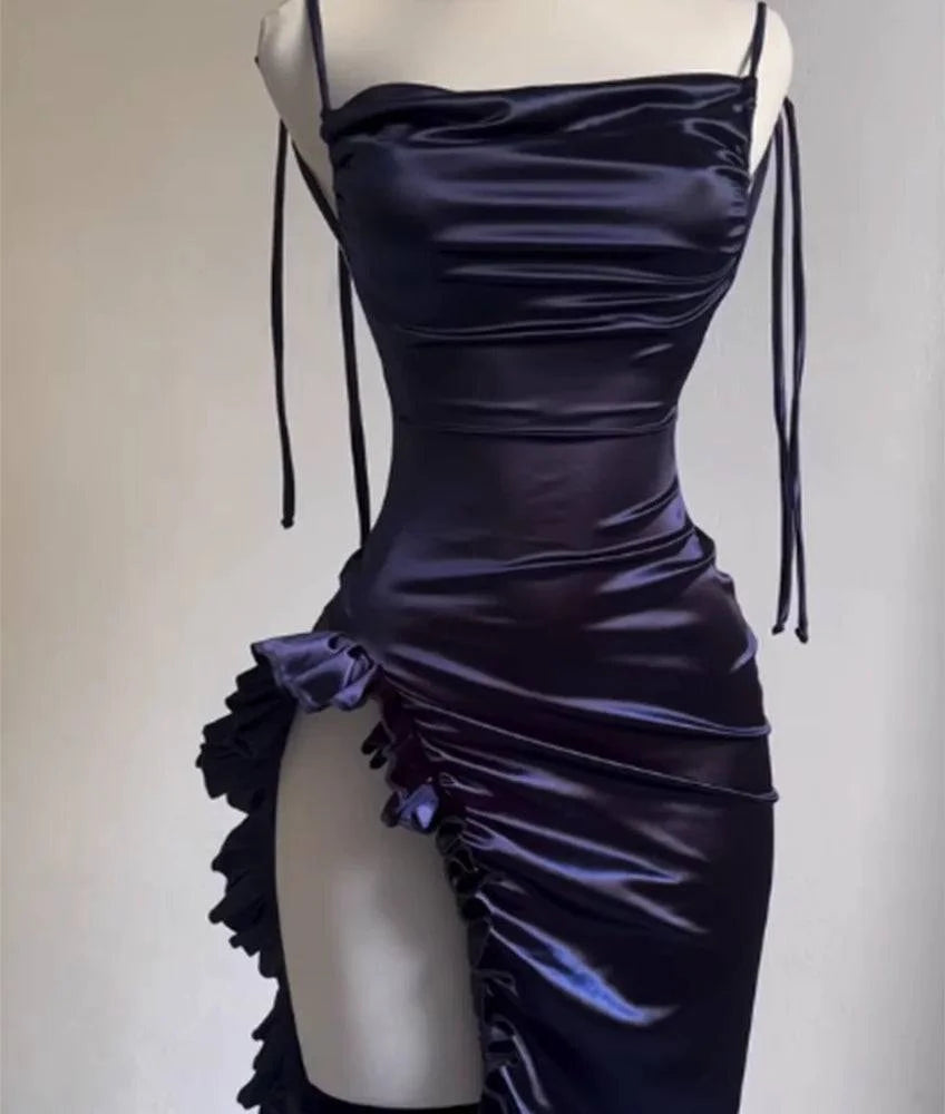 LYNHURD! Y2K halter dress in vibrant colors, showcasing a sexy summer style with a cross-border design.