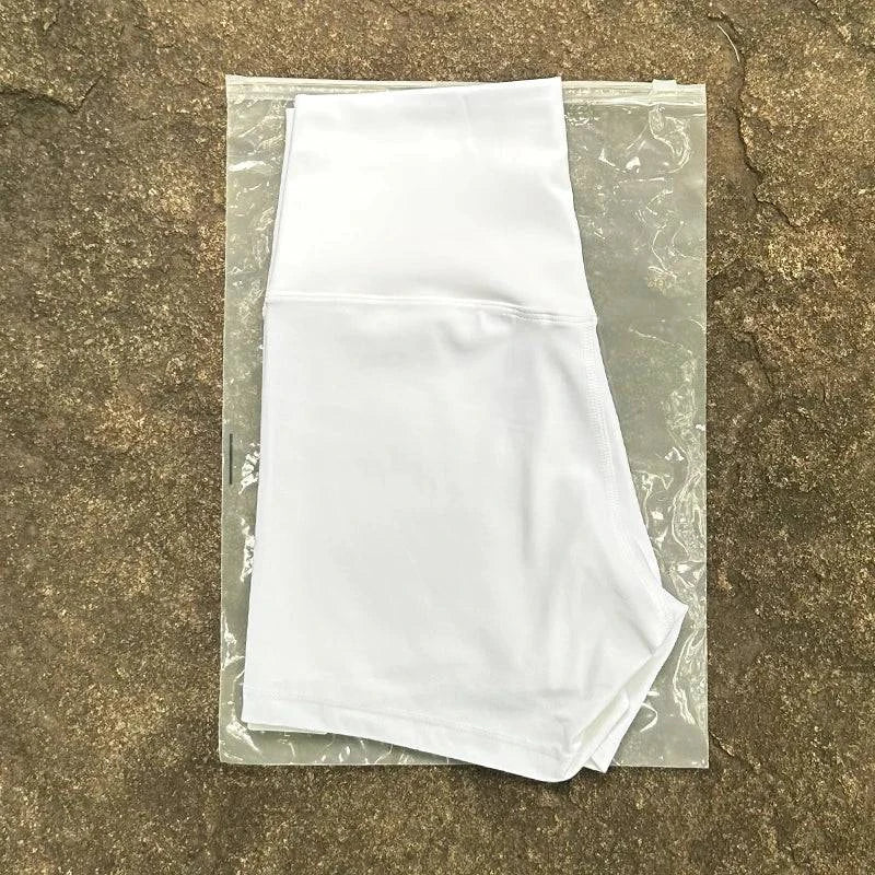 High waist slim fit women's yoga shorts by LYNHURD, designed for gym and running with elastic fabric for comfort.