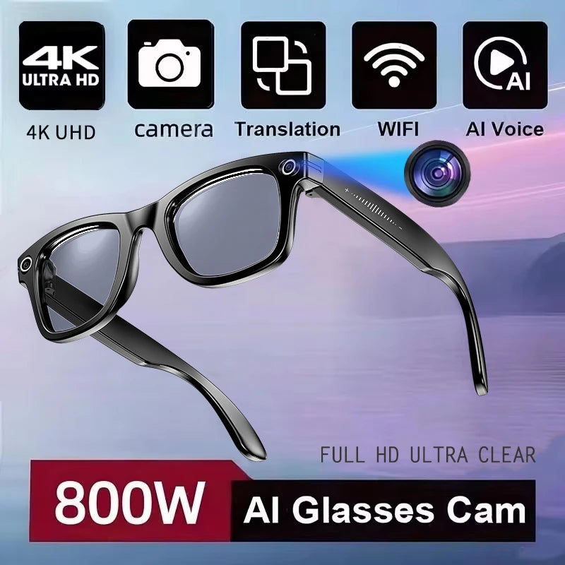 LYNHURD! 2025 smart glasses with 32GB memory, camera, Bluetooth, and anti-blue light lenses for men and women.