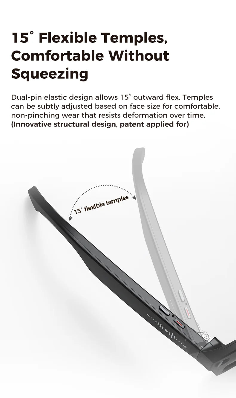 LYNHURD 4K AI smart camera sunglasses with 800W pixels and voice control, featuring Bluetooth and WiFi connectivity.