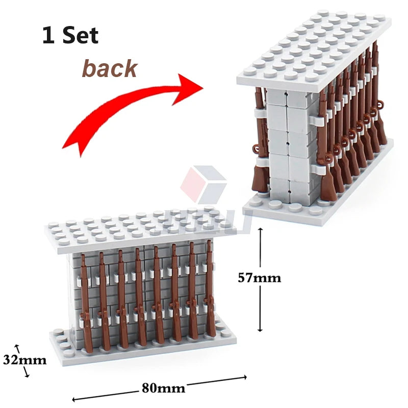 WW2 Military Base Soldiers Army Figures Weapon Accessories Building Block Guns Barbed Wire Sandbags PUBG Sence Series MOC Bricks