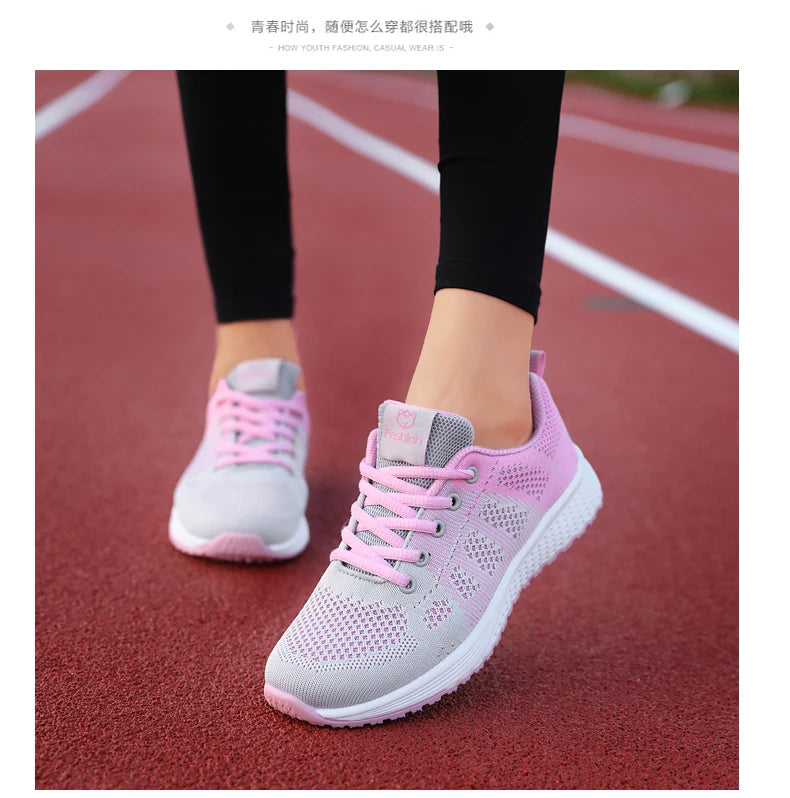 Women Sport Shoes Fashion Platform Sneakers Ladies Spring Summer Flats Running Shoes for Women Casual Shoes Mesh Jogging Tennis