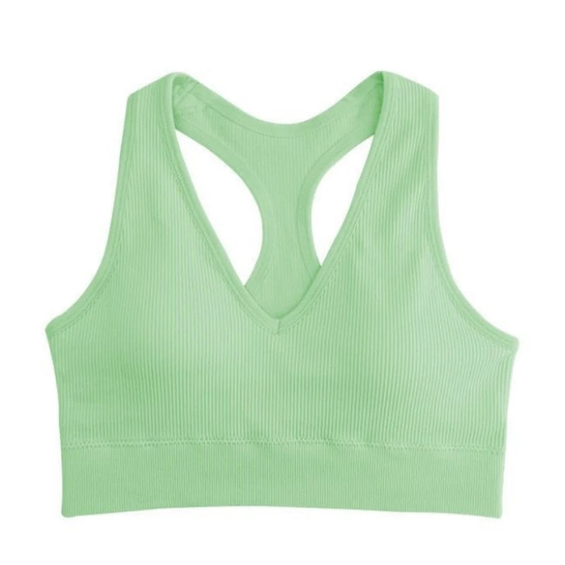 2Pcs/Set Seamless Bras For Women Sports Padded Seamless Underwear Y-Shaped Back Wireless Bra Breathable Lingerie