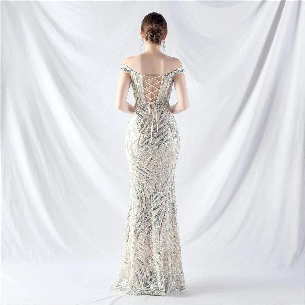 Elegant LYNHURD! ball gown evening dress in rich fabric, perfect for formal occasions and weddings, showcasing intricate details.