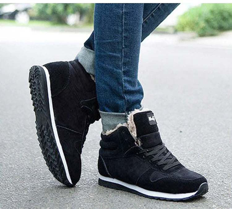 2023 Men Boots Winter  Sports Ankle Boots Thickened Plus Size Women Casual Fashion Short Boots Cotton Shoes Platform Snow Boots