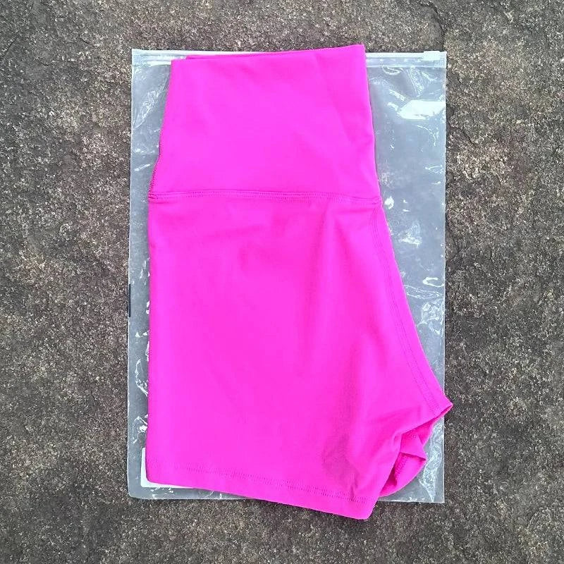 LYNHURD high waist yoga shorts, slim fit design, ideal for gym and running, showcasing a comfortable, stretchy fabric.