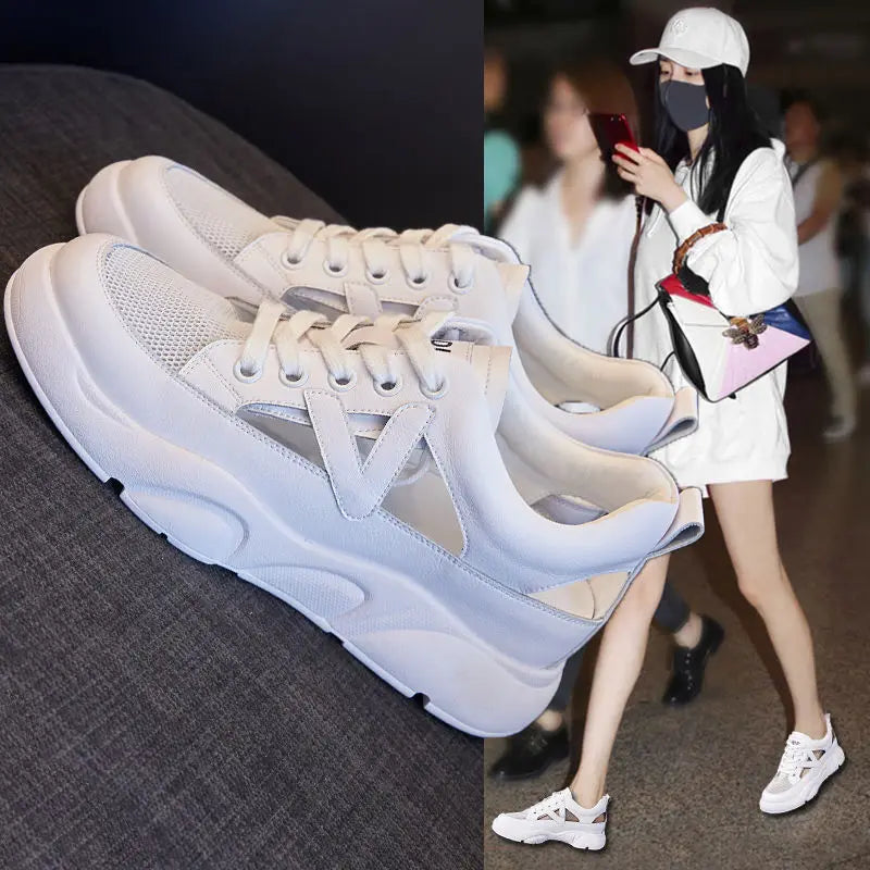 Women's Shoes On Offer With Stylish Cute Fashion Flat Casual Low Shoe Female Comfortable And Elegant Designer Summer White