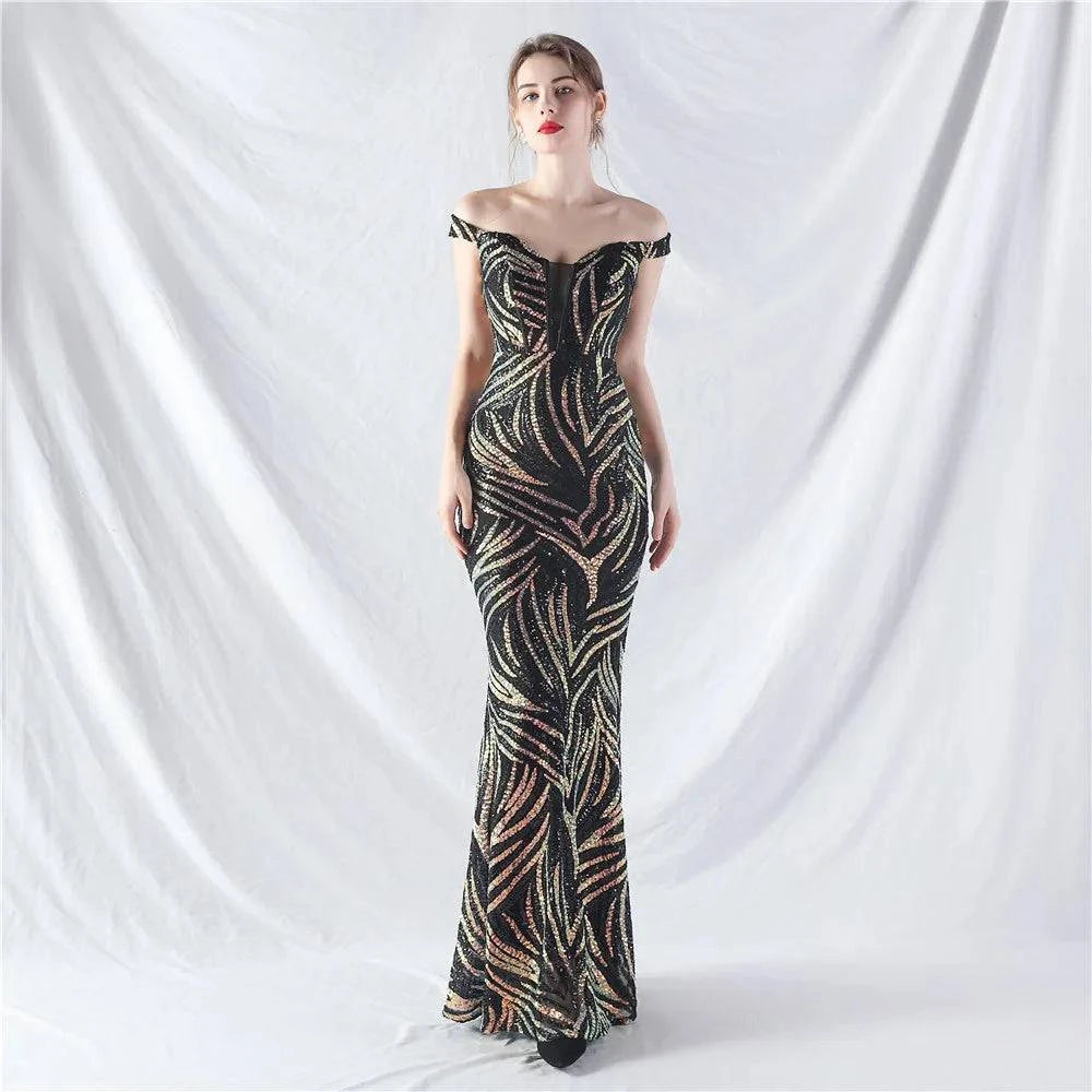 Elegant LYNHURD! ball gown evening dress in luxurious fabric, perfect for formal occasions and special events.