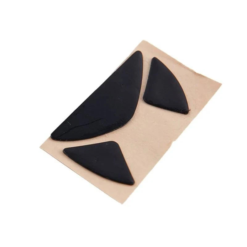 White mouse feet skates for LYNHURD! G304 G305 mouse, featuring a curved edge design for smooth gliding.