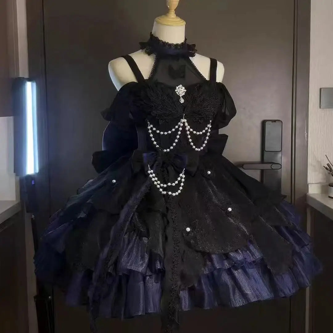 2025 Autumn Vintage Elegant Y2K Velvet Off Shoulder Dress Bow Bodycon Mini A-line Women Evening Party Subculture Lolita Formal