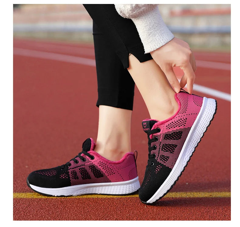 Women Sport Shoes Fashion Platform Sneakers Ladies Spring Summer Flats Running Shoes for Women Casual Shoes Mesh Jogging Tennis