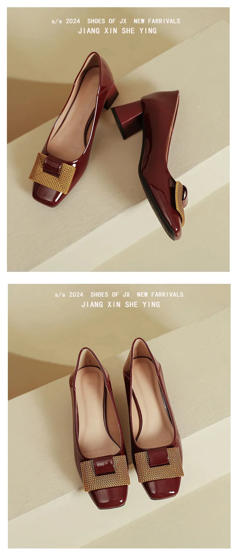 Women's Shoes 2025 New Summer Thick Heels Non Slip High Heels Women Square Head Elegant Middle Wedding Pumps High Quality