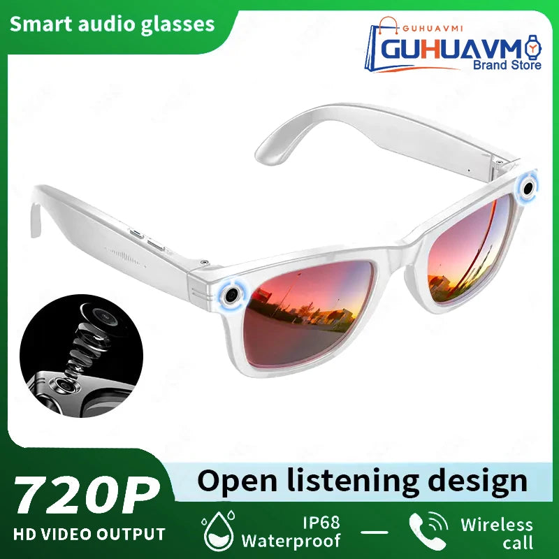 LYNHURD smart glasses with 8MP camera, touch control, and waterproof design, suitable for men and women.