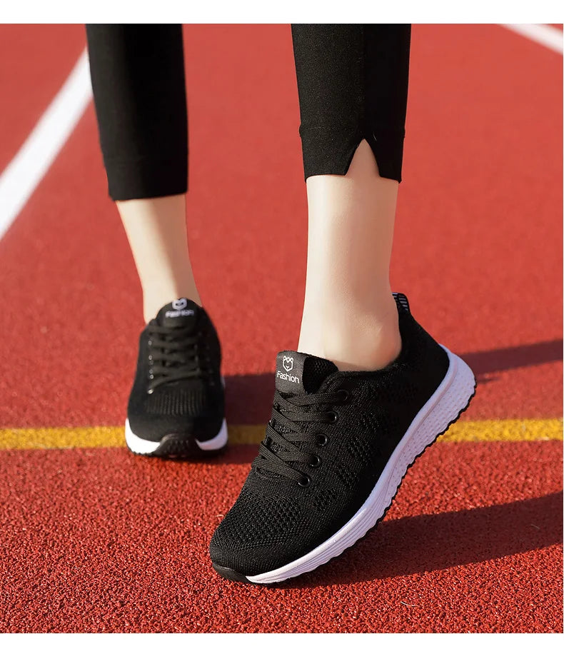 Women Sport Shoes Fashion Platform Sneakers Ladies Spring Summer Flats Running Shoes for Women Casual Shoes Mesh Jogging Tennis