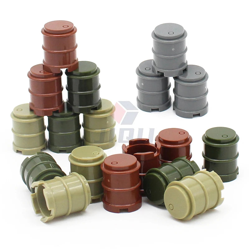 WW2 Military Base Soldiers Army Figures Weapon Accessories Building Block Guns Barbed Wire Sandbags PUBG Sence Series MOC Bricks