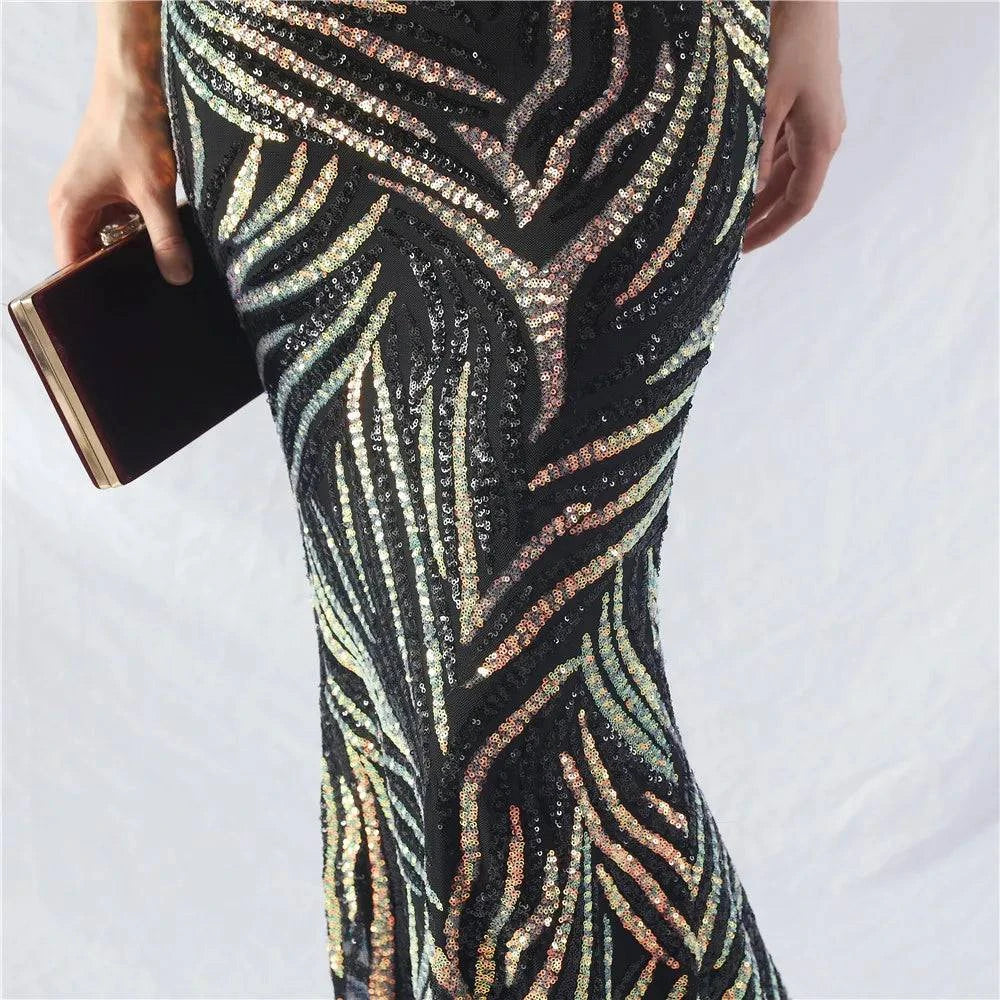 Elegant LYNHURD ball gown evening dress in rich fabric, perfect for formal occasions and special events, featuring a full skirt.