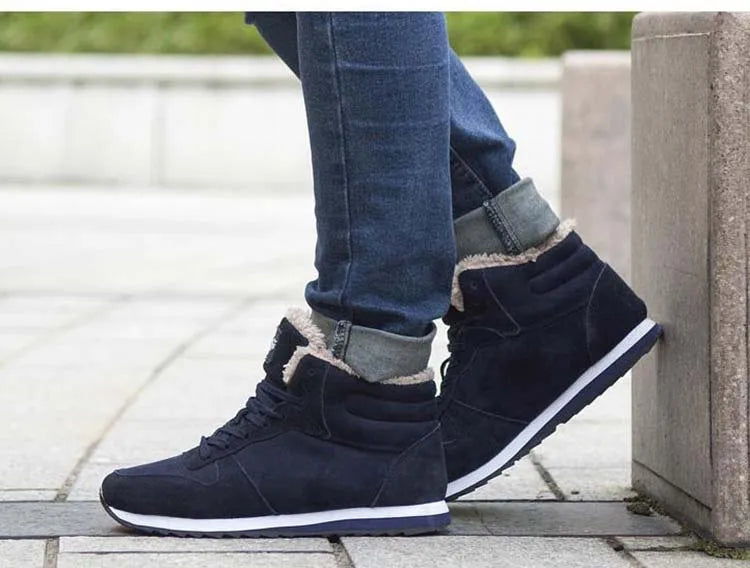 2023 Men Boots Winter  Sports Ankle Boots Thickened Plus Size Women Casual Fashion Short Boots Cotton Shoes Platform Snow Boots