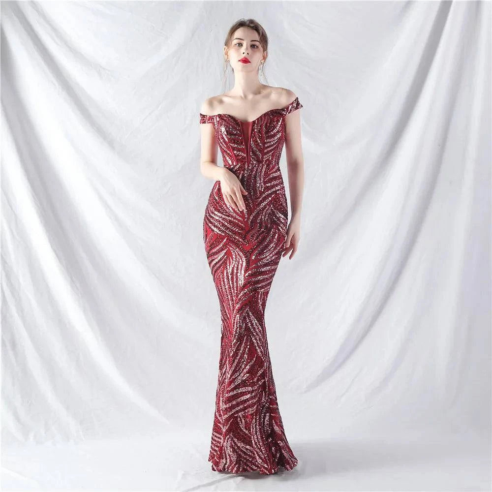 Elegant LYNHURD! ball gown evening dress in rich fabric, perfect for formal weddings and special events in 2024.