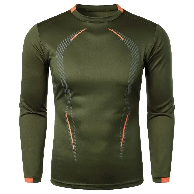 Autumn Men's Long Sleeve Quick Dry T-shirt Lightweight Breathable Streetwear Oversized Sports Fitness Outdoor Men T Shirt