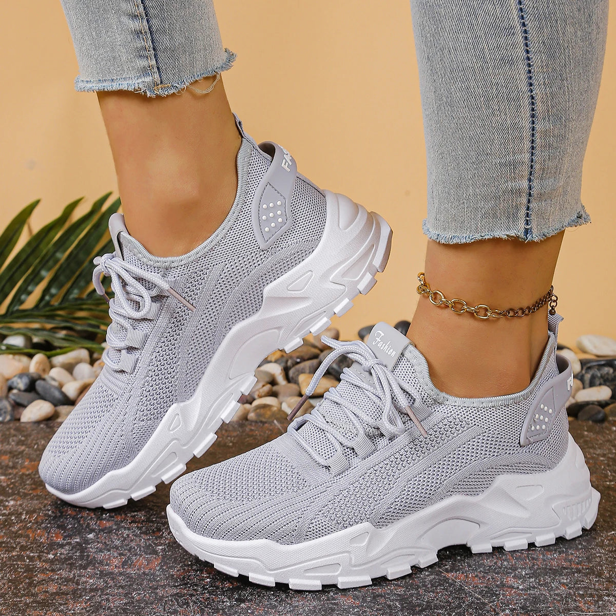 Women's shoes, women's sports shoes 2025 Women's shoes Breathable single-mesh dad shoes Women's casual and versatile sports shoe