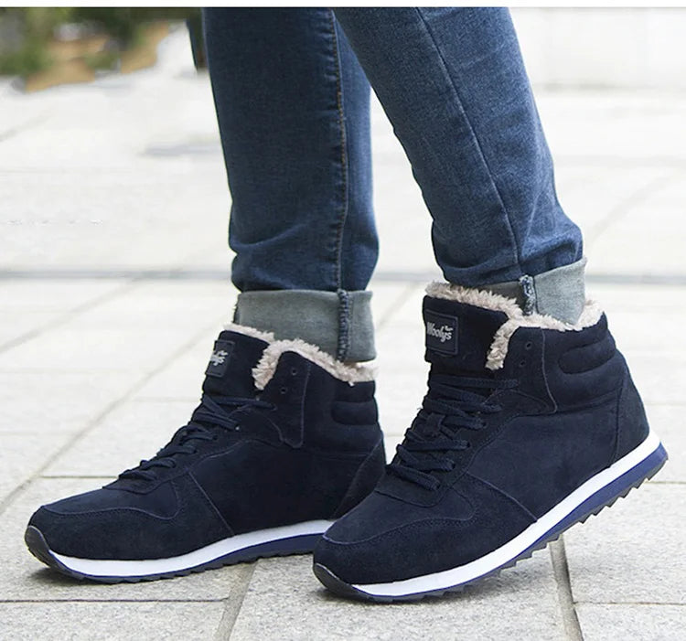 2023 Men Boots Winter  Sports Ankle Boots Thickened Plus Size Women Casual Fashion Short Boots Cotton Shoes Platform Snow Boots