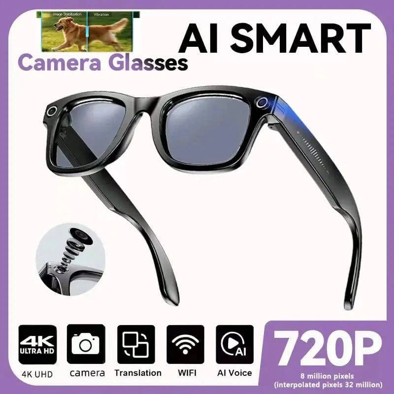 LYNHURD smart sunglasses with 8MP camera, Bluetooth, and translation features for men and women.