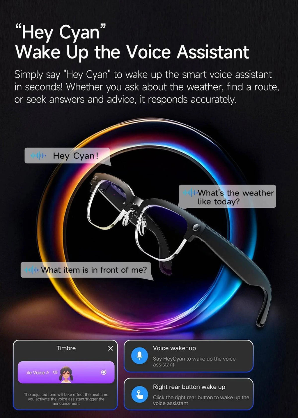 LYNHURD! AI Smart Translation Glasses with 8MP camera, optical stabilization, and dual microphones for clear audio.