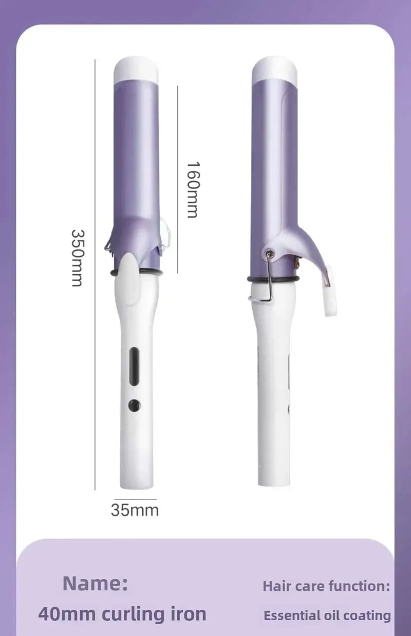 40MM Professional Ceramic J-Shape Rotating Big Wave Curling Iron Electric Curling Iron Hair Styling Tools Salon Styling Tools