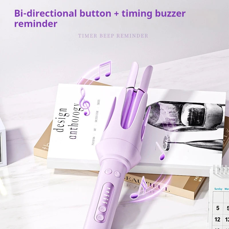 Automatic Curling Iron 4 in 1 Hair Styler 32MM Curling Wand with Negative Ion Auto Rotating Hair Curler for Waves Straightening