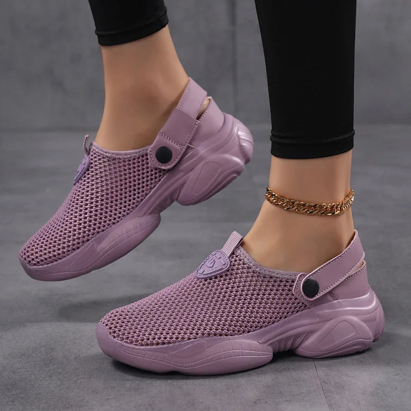 Women's Sports Shoes 2025 Summer  Non Slip Platform Casual Sandals Lightweight Comfortable Height Increase Breathable Slippers