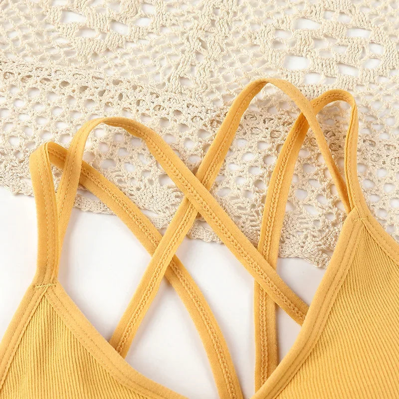 Women Push Up Bras Solid Color Crop Top Seamless Underwear Female Sexy Lingerie Padded Sport Fitness Bra