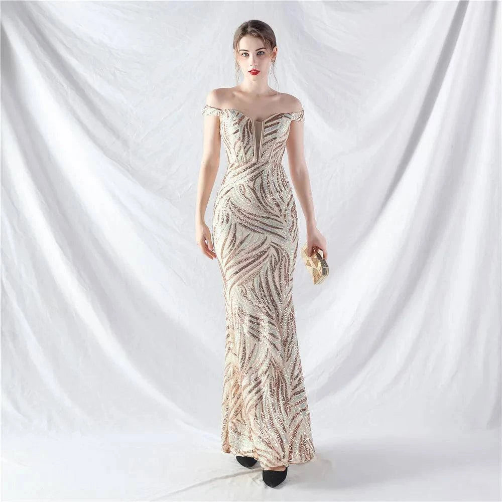 Elegant LYNHURD ball gown evening dress in luxurious fabric, perfect for formal occasions and special events.