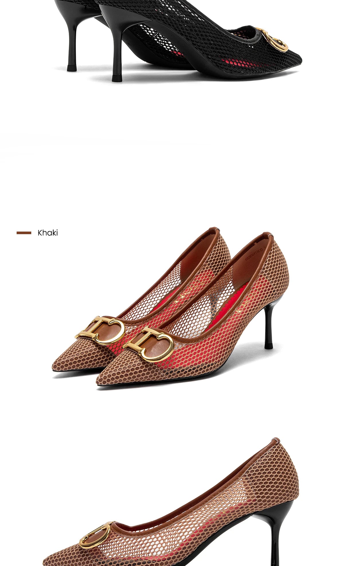 Women's Shoes 2025 Spring New Pointed Toe High Heels Mesh Upper Breathable Comfortable Summer Sandals