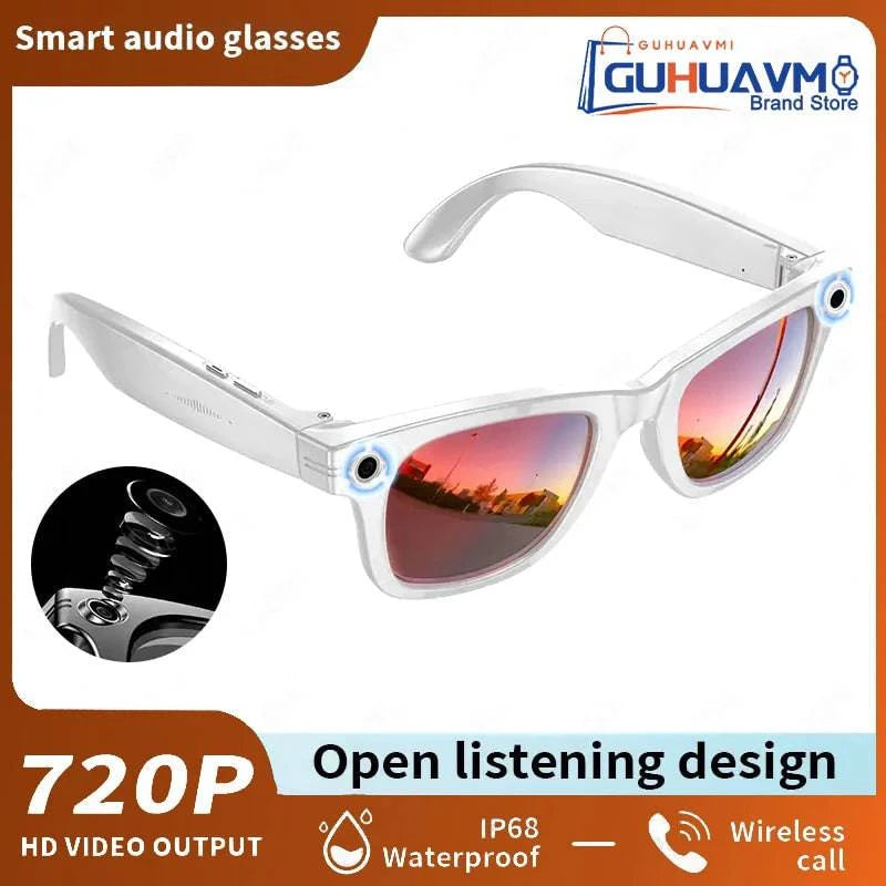 LYNHURD! smart glasses featuring Bluetooth, camera, AI photo recognition, and translation capabilities for men and women.