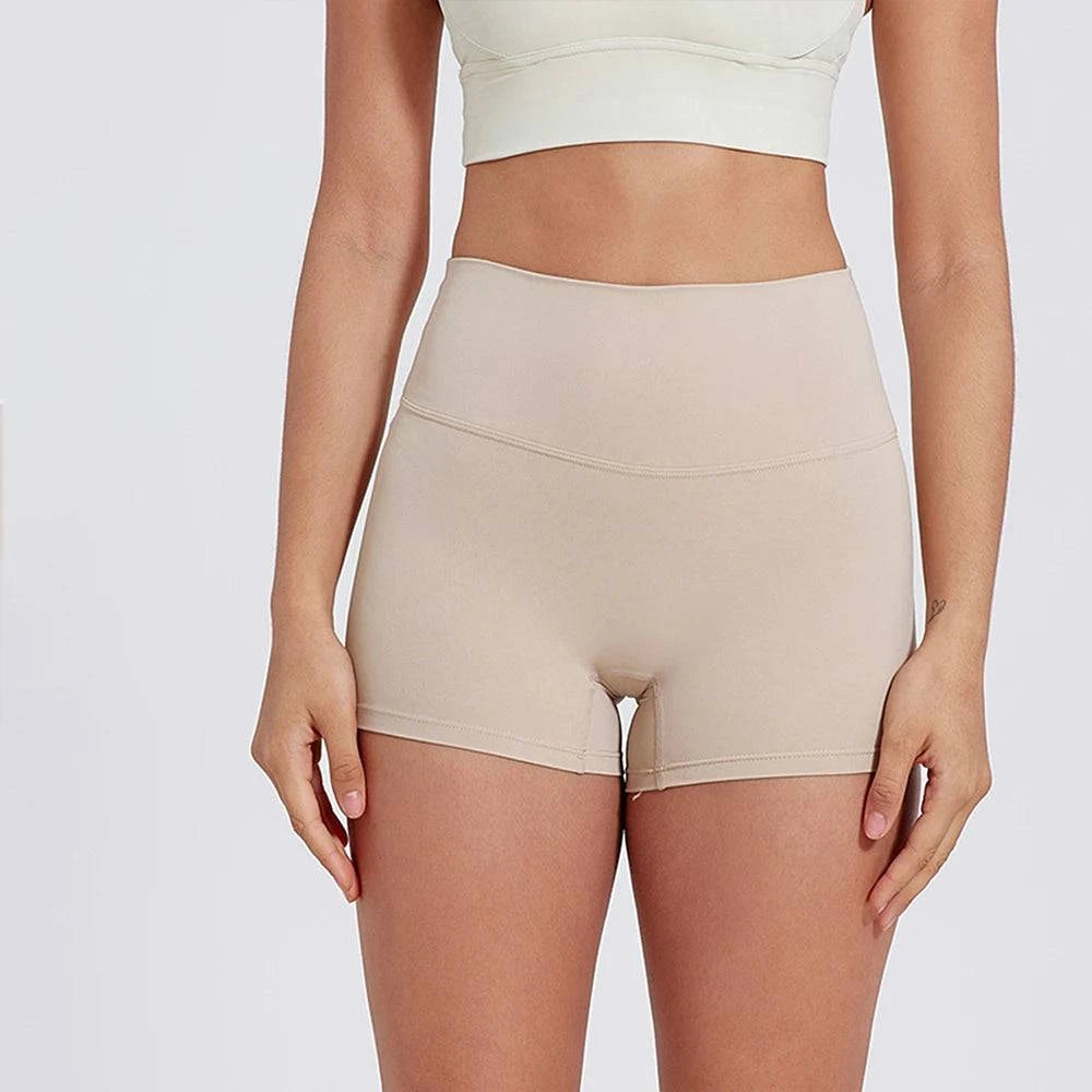 High waist slim fit women’s yoga shorts by LYNHURD, designed for comfort and flexibility during workouts.