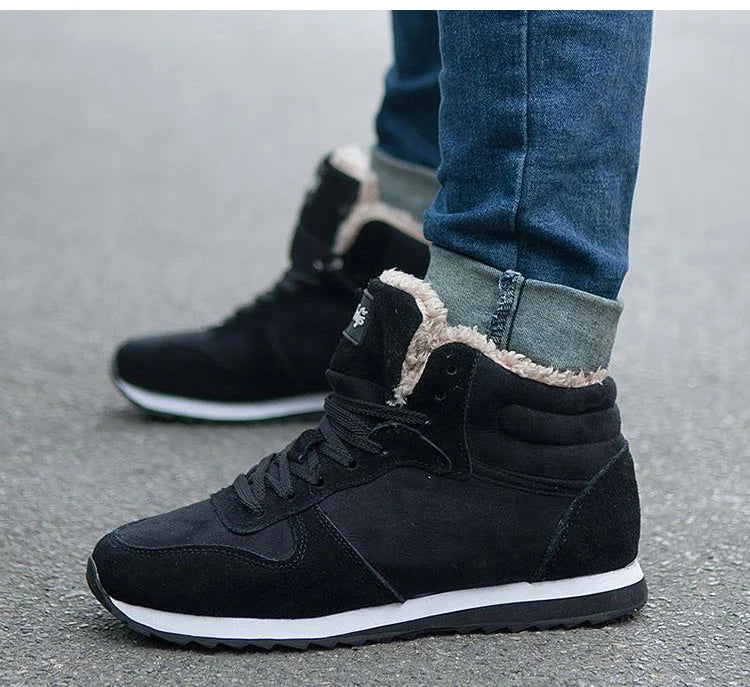 2023 Men Boots Winter  Sports Ankle Boots Thickened Plus Size Women Casual Fashion Short Boots Cotton Shoes Platform Snow Boots