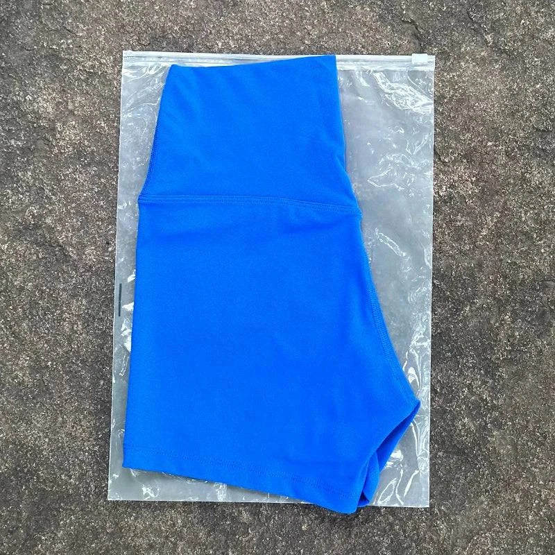 High waist LYNHURD women's sports shorts, slim fit design, ideal for yoga, running, and gym activities, showcasing elasticity.