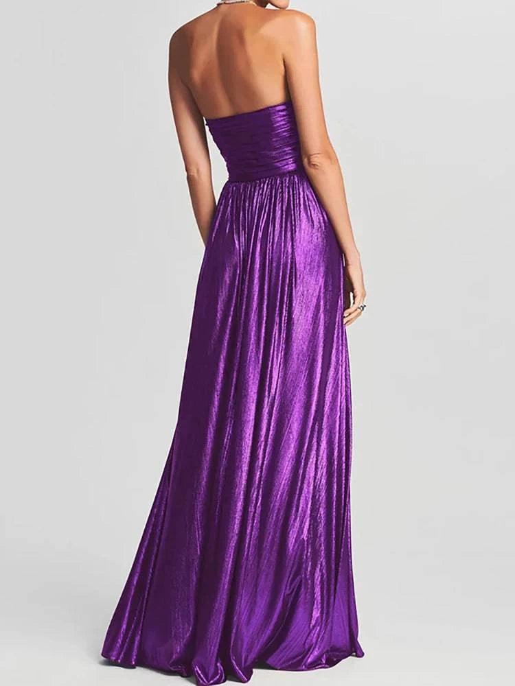 LYNHURD women’s sleeveless maxi dress with high slit, perfect for casual and elegant summer occasions.