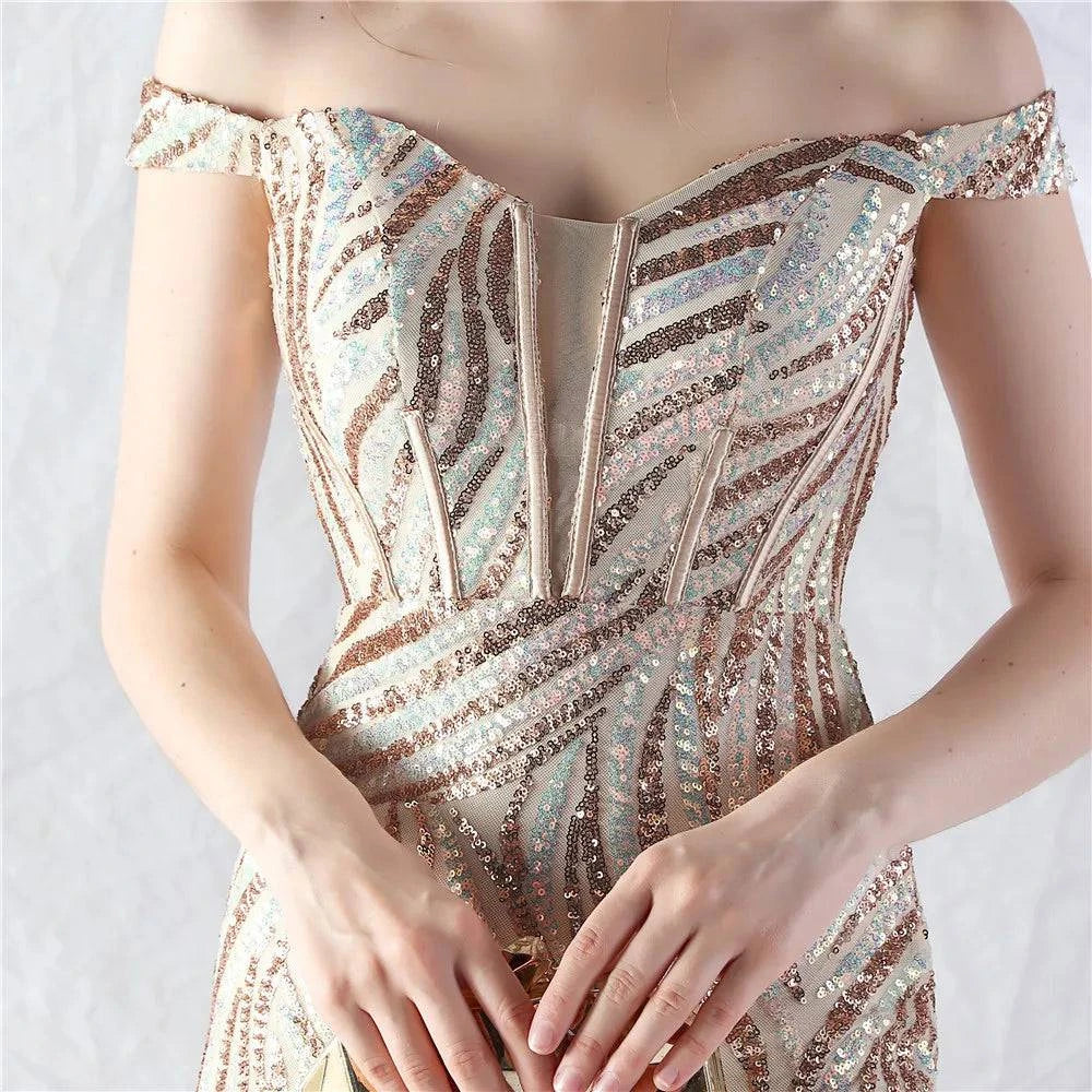 Elegant LYNHURD! ball gown evening dress in luxurious fabric, perfect for formal occasions and special events.