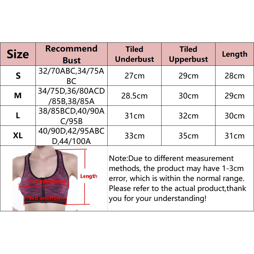 Breathable Sports Bra Top Fitness Women Brassiere Shockproof Padded Sport Bra Top Running Athletic Gym Push Up Bras Anti-sweat